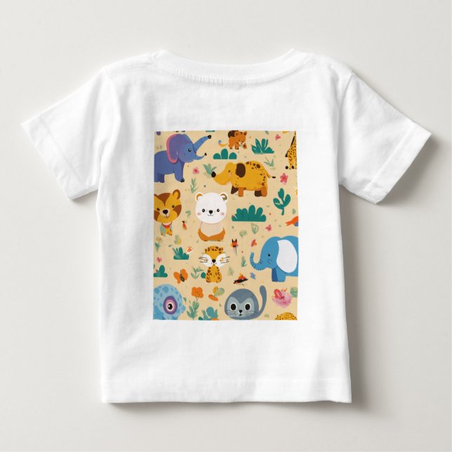 Whimsical Wonderland Kids' Printed Dress Baby T-Shirt (Back)