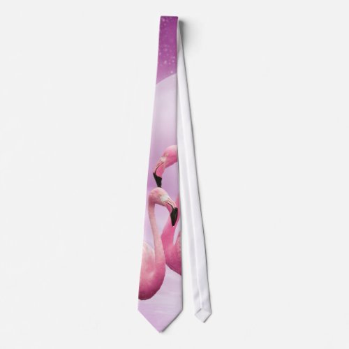 Whimsical Wonderland Pink Flamingos Tie