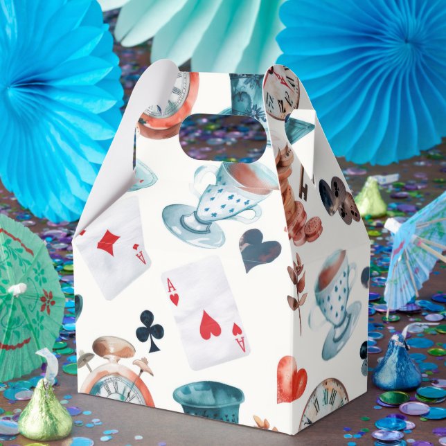 Whimsical Wonderland Tea Party Pattern Favor Boxes (Party)
