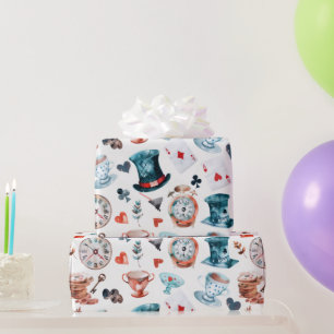 Whimsical Wonderland Tea Party Pattern Wrapping Paper