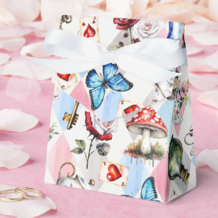 Whimsical Wonderland Watercolor Victorian Pattern Favor Boxes