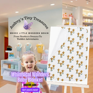 Whimsical Wonders ABC Ducks Baby Blanket