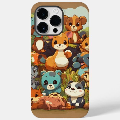 Whimsical Wonders Playful Cartoon Animals Case_Mate iPhone 14 Pro Max Case