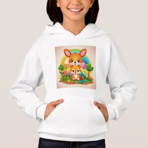 Whimsical Wonders Playful Kids Animal T_Shirt  Hoodie