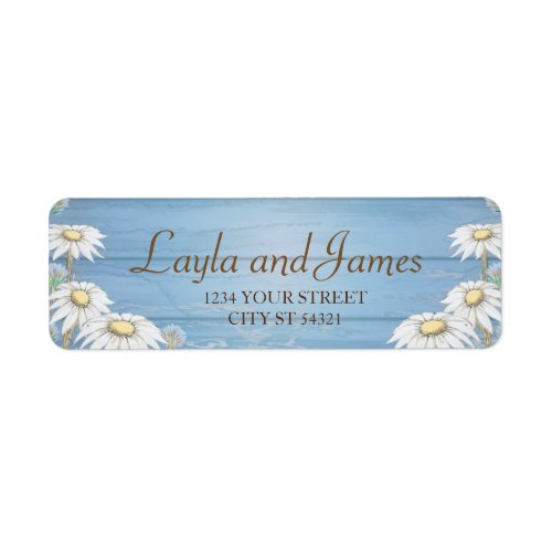 Whimsical Wood Daisy Address Labels