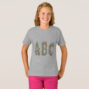 Whimsical Woodland ABC Letters with Cute Animals  T-Shirt