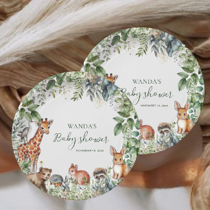 Whimsical Woodland Animals Baby Shower Paper Plates