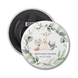 Whimsical Woodland Animals Greenery Party Favor Bottle Opener