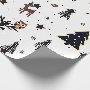 Whimsical Woodland Animals Holiday Wrapping Paper