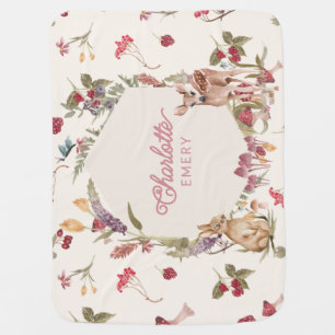 Whimsical Woodland Baby Milestone Blanket