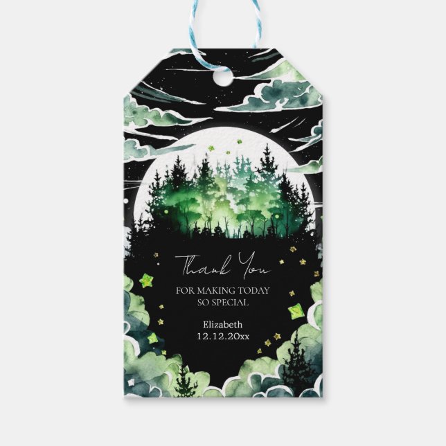 Whimsical Woodland Baby Shower Gift Tags (Front)