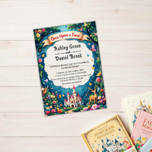 Whimsical Woodland Castle Fairytale Wedding Acrylic Invitations