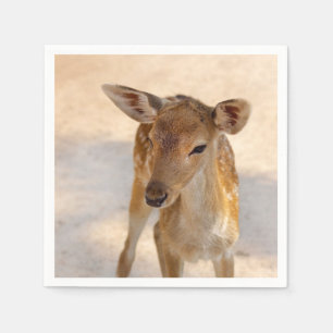 Whimsical Woodland Deer Photography Napkins