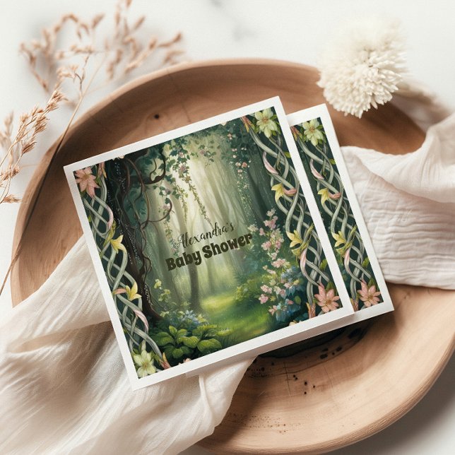 Whimsical Woodland Forest  Baby Shower Napkins (Creator Uploaded)