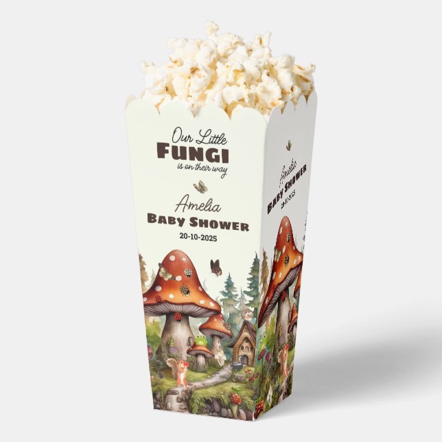 whimsical woodland  forest Mushroom baby shower Favor Boxes (Popped)