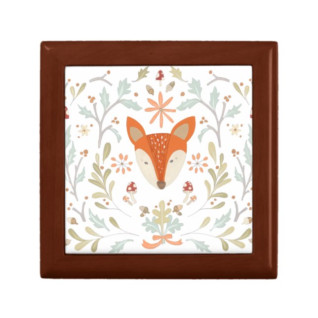 Whimsical Woodland Fox Keepsake Box (Front)
