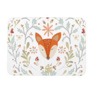 Whimsical Woodland Fox Magnet