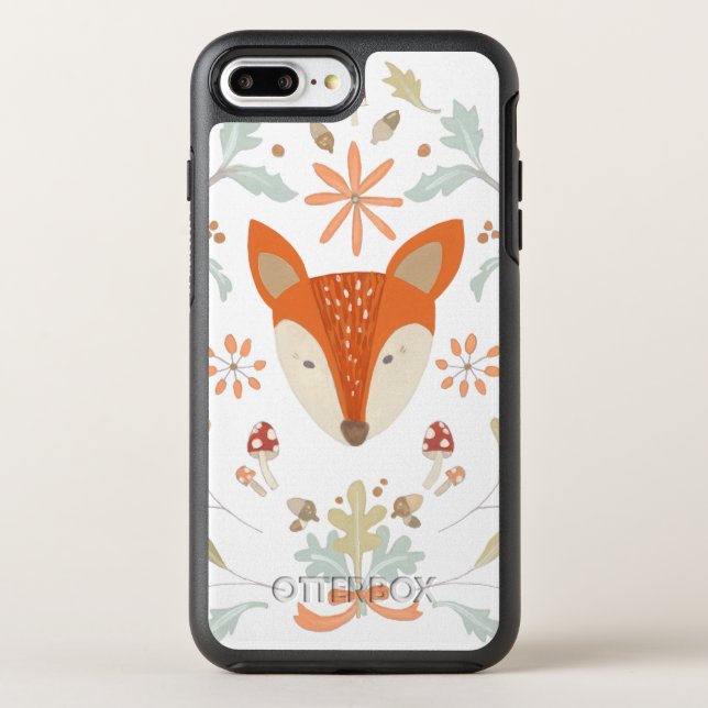 Whimsical Woodland Fox Otterbox iPhone Case (Back)