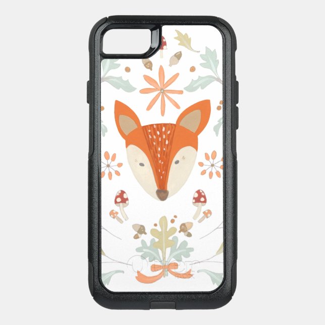 Whimsical Woodland Fox Otterbox iPhone Case (Back)