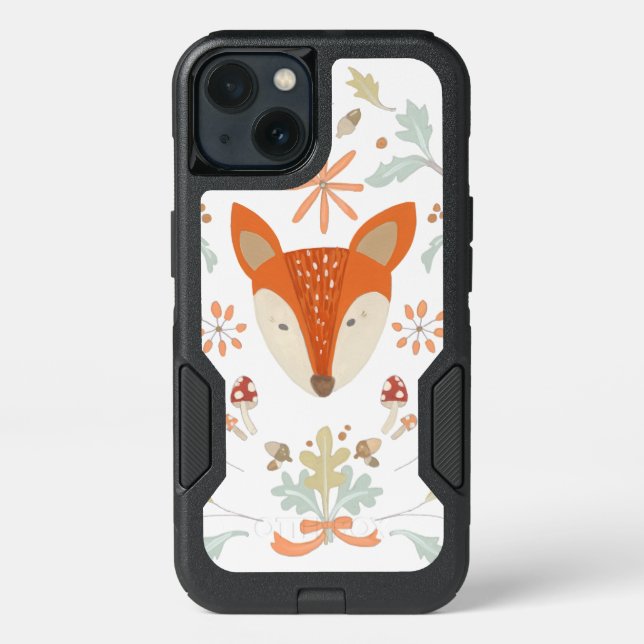 Whimsical Woodland Fox Otterbox iPhone Case (Back)