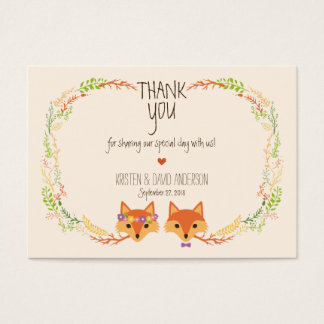 Whimsical Woodland Foxes (Ivory) Gift Tags / Cards