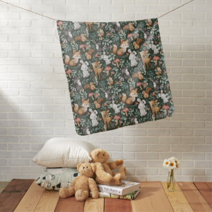 Whimsical Woodland Friends Baby Blanket