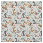 Whimsical Woodland Friends in the Forest Fabric