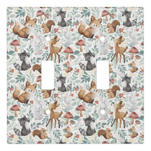 Whimsical Woodland Friends in the Forest Light Switch Cover