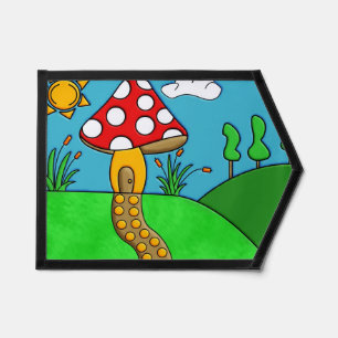 Whimsical Woodland Fungi Art Pennant