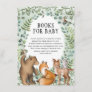 Whimsical Woodland Greenery Forest Books for Baby Enclosure Card