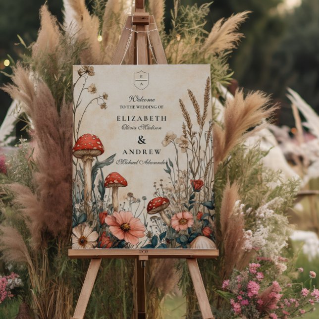 Whimsical Woodland Mushroom Wedding Foam Board (Creator Uploaded)