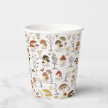 Whimsical Woodland Mushrooms Pattern Paper Cups
