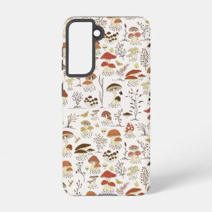 Whimsical Woodland Mushrooms Pattern Samsung Galaxy S21 Case