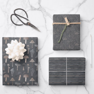 Whimsical Woodland Mushrooms Wrapping Paper Sheets