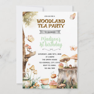 Whimsical Woodland Tea party invite