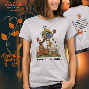 Whimsical Woodland Thanksgiving - Squirrel & Mouse T-Shirt