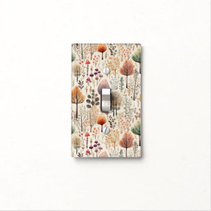 Whimsical Woodland Watercolor Forest Light Switch Cover