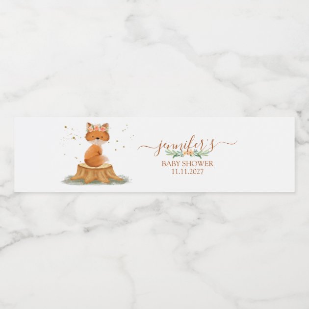 Whimsical Woodland Welcome Water Bottle Label