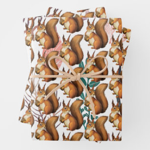Whimsical Woodland Wrapping Paper Sheets