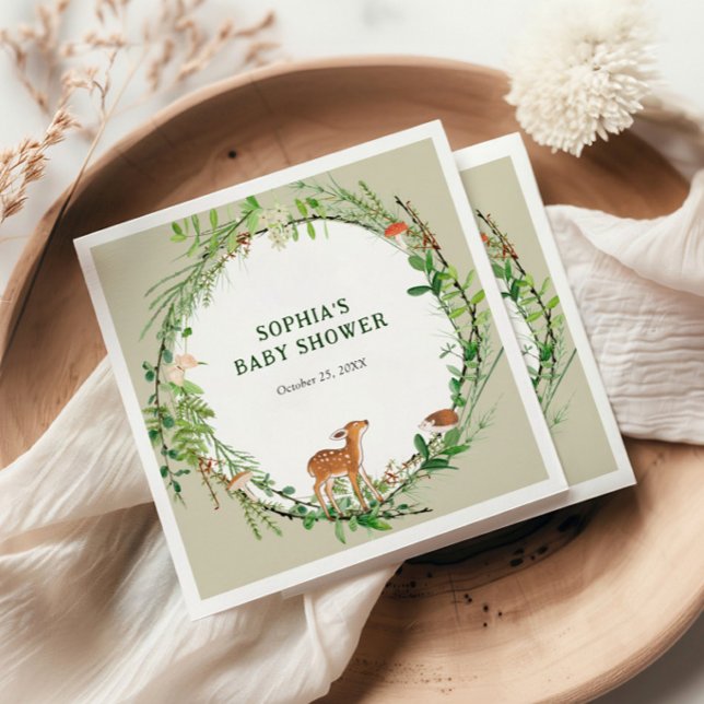 Whimsical Woodland Wreath Napkins (Creator Uploaded)