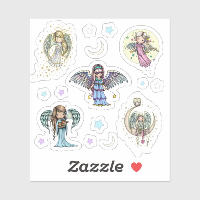 Whimsical World Angels Sweet Angel Art Sticker (Sheet)