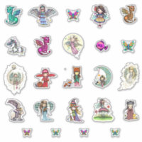 Molly Harrison Fairy Stickers Fantasy Art Fairies