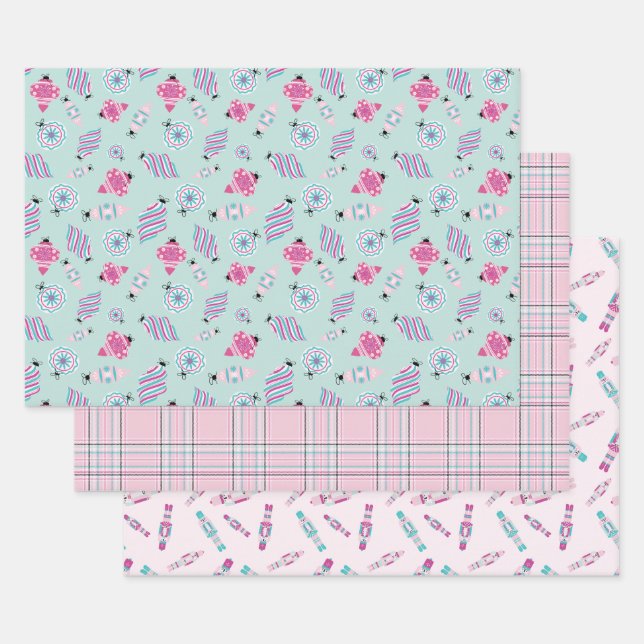 Whimsical Wrapping Paper Set of 3 Sheets (Set)