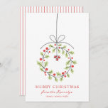 Whimsical Wreath Christmas Holiday Card