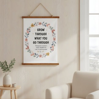 Whimsical Wreath Flowers Tapestry