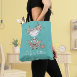 Whimsical Yarn Lover Girl Tote Bag at Zazzle
