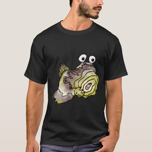 Whimsical Yellow Fish T-Shirt (Front)