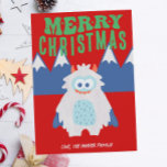 Whimsical Yeti Christmas Holiday Card<br><div class="desc">Are you yeti for Christmas!? This whimsical yeti Christmas card features a festive hand illustrated yeti design with fun retro fonts. Easily customize these cards using the personalization feature.</div>