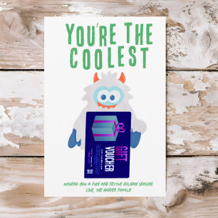 Whimsical Yeti Holiday Coach Gift Card Holder