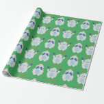 Whimsical Yeti No Peeking Christmas  Wrapping Paper<br><div class="desc">These wrapping papers includes an adorable hand illustrated peeking yeti pattern. Perfect for kids wrapping kids gifts for the holidays!</div>